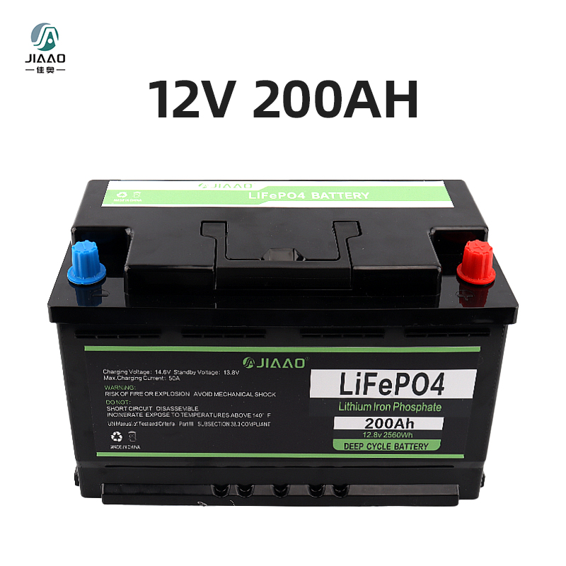 JiaAo bateria de fosfato de ferro de lítio lifepo4 12 v 100/200AH rv marinho ciclo profundo bms bateria de lítio Bluetooth