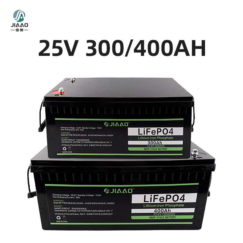 25V 300/400Ah recarregável LiFePO4 baterias de íon de lítio bateria com bluetooth BMS